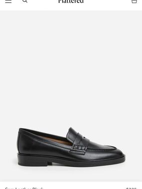 Sezane black leather loafers